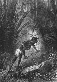 An Indian obtaining fire by friction, 1894