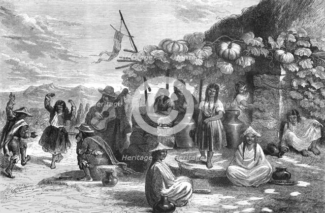 'An Indian Ball-Room; A Ride Round the Valley of Mexico', 1875. Creator: Frederick A. Lyons.