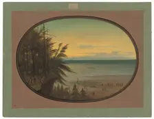 An Indian Ladder - Nayas Indians, 1855/1869. Creator: George Catlin