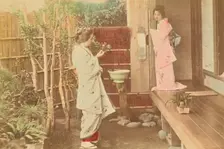 An Informal Visit, 1897. Creator: Ogawa Kazumasa