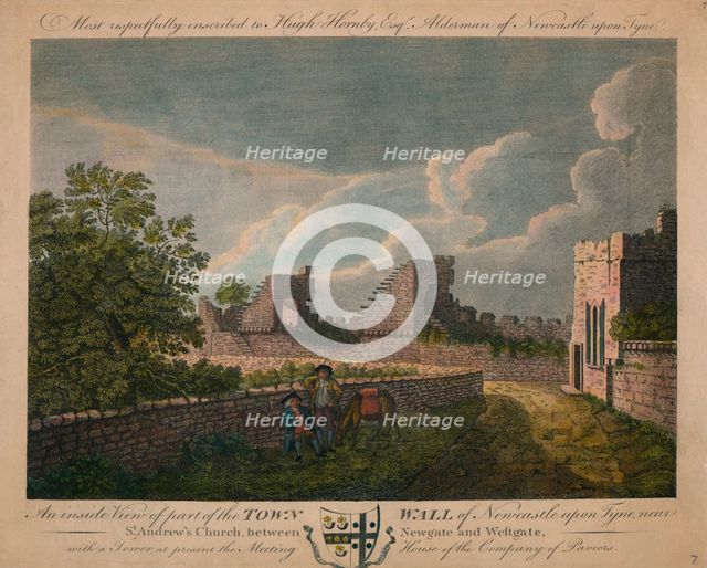 'An Inside View of the Town Wall of Newcastle upon Tyne', c1760-90. Creator: Unknown.
