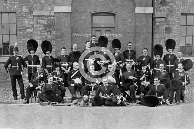 An inspection group of officers of the 1st Scots Guards, 1896. Artist: Robinson & Sons