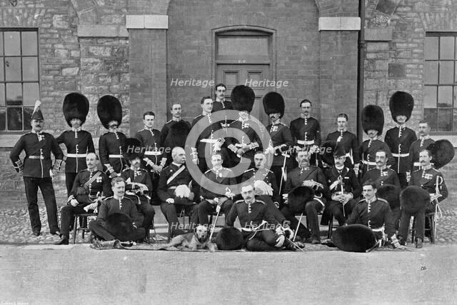 An inspection group of officers of the 1st Scots Guards, 1896. Artist: Robinson & Sons