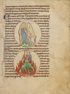 An Ibex; Fire Stones; Northumberland Bestiary, about 1250-1260. Creator: Unknown