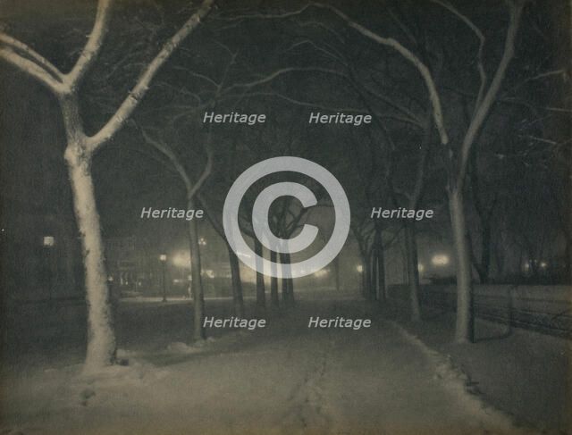 An Icy Night, New York, 1898. Creator: Alfred Stieglitz.