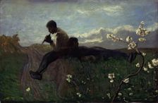 An Idyll, 1882-1883. Creator: Giovanni Segantini