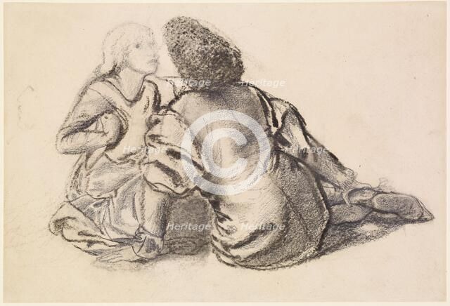 An Idyll - Study, 1862. Creator: Sir Edward Coley Burne-Jones.
