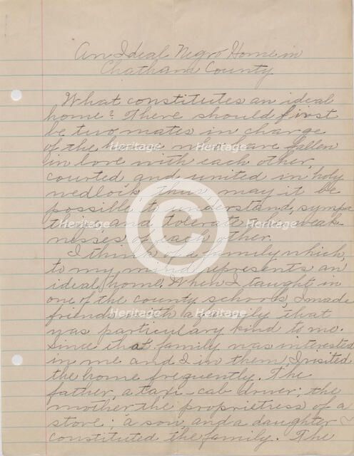 An Ideal Negro Home in Chatham County, 1940s. Creator: Melinda O. Smith.