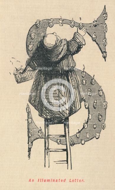 'An Illuminated Letter', c1860, (c1860). Artist: John Leech.