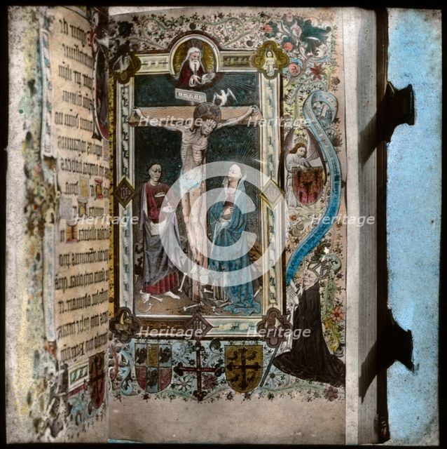 An illuminated manuscript showing the Crucifixion. Creator: Henry Taunt.