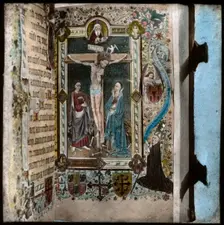 An illuminated manuscript showing the Crucifixion. Creator: Henry Taunt