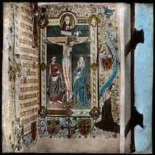 An illuminated manuscript showing the Crucifixion. Creator: Henry Taunt