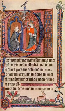 An illuminated page from the Vaux-Bardolf Psalter, c1310, (1937)