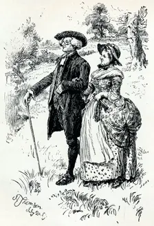 An illustration from The Vicar of Wakefield 1889, (1907). Artist: Hugh Thomson