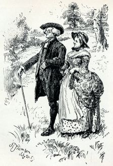 An illustration from The Vicar of Wakefield 1889, (1907). Artist: Hugh Thomson