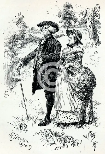 An illustration from The Vicar of Wakefield', 1889, (1907). Artist: Hugh Thomson