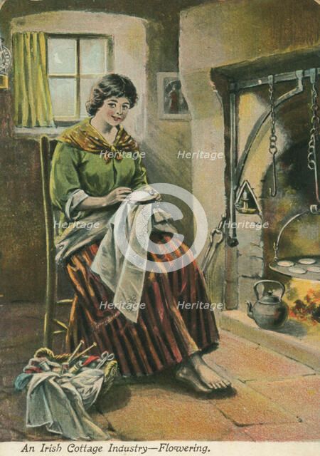 An Irish Cottage Industry - Flowering. Artist: Unknown