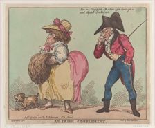 An Irish Compliment, April 30, 1800., April 30, 1800. Creator: Thomas Rowlandson