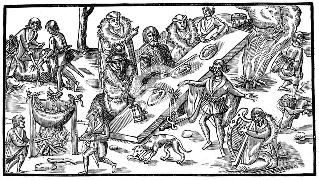 An Irish banquet, 1581, (1893). Artist: Unknown