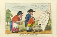 An Irish Epitaph, 1807. Creator: Isaac Cruikshank