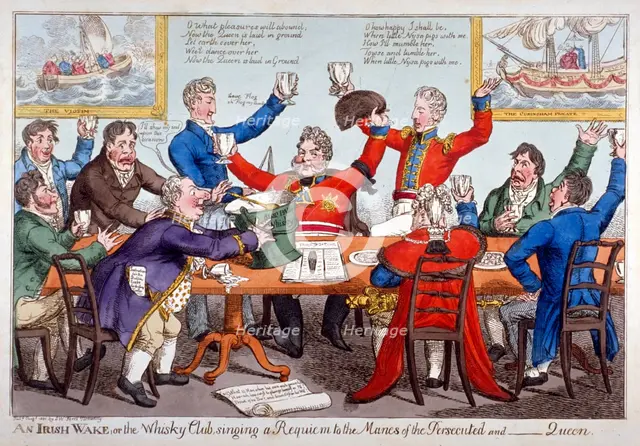 'An Irish wake...', 1821. Artist: Anon