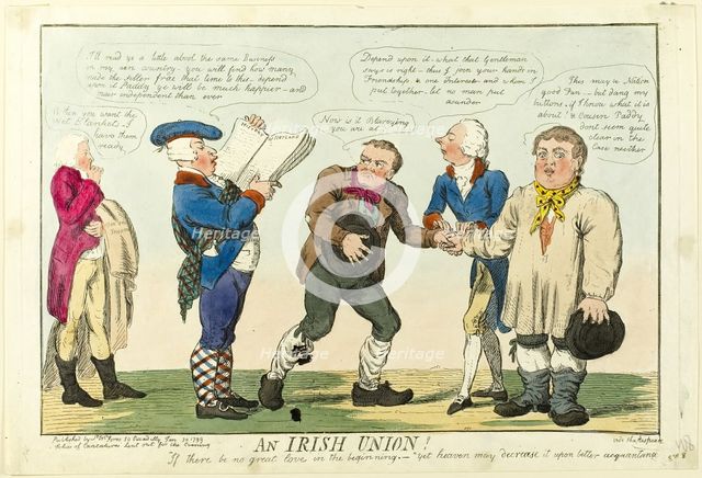 An Irish Union!, published January 30, 1799. Creator: Isaac Cruikshank.