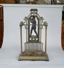 An iron umbrella stand, 1890s. Creator: Unknown