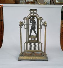 An iron umbrella stand, 1890s. Creator: Unknown