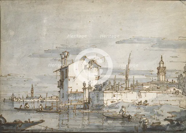 An Island in the Lagoon, early 18th century. Artist: Canaletto.