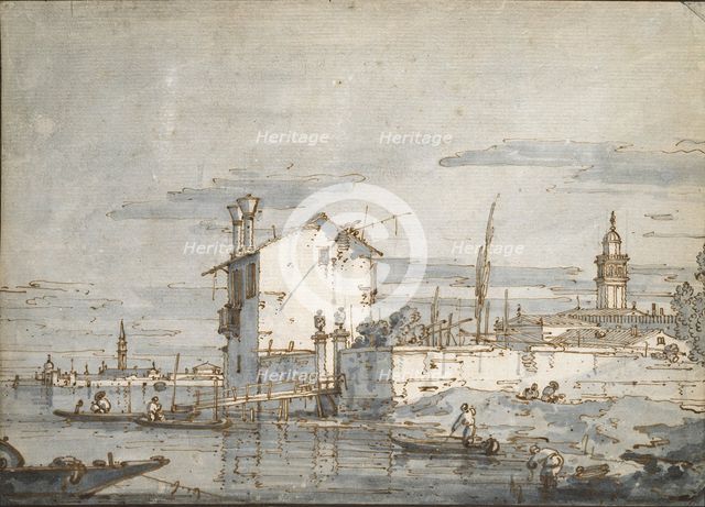 An Island in the Lagoon, early 18th century. Artist: Canaletto.