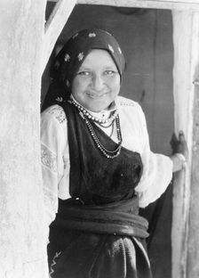 An Isleta woman, c1926. Creator: Edward Sheriff Curtis