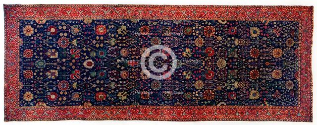 An Isphahan carpet from the 16th century, 1910. Artist: Unknown