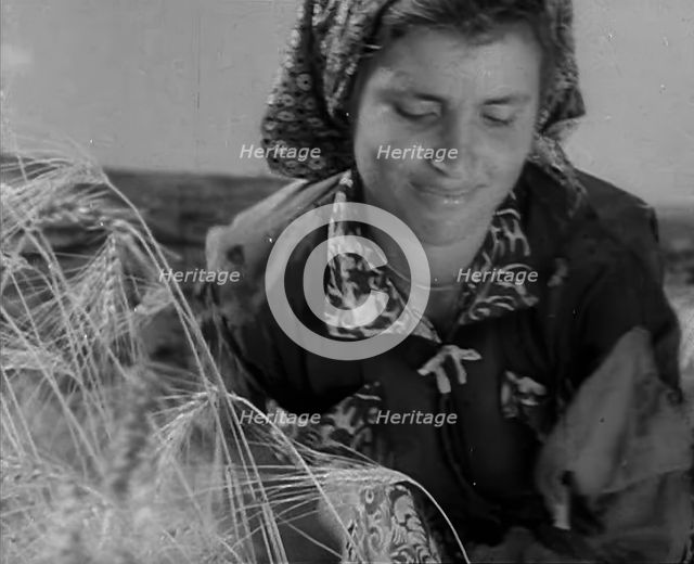 An Italian Woman Working in the Fields, 1944. Creator: British Pathe Ltd.