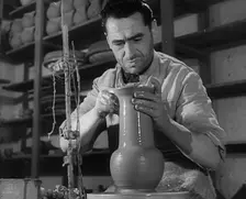An Italian Worker Making Pottery, 1944. Creator: British Pathe Ltd