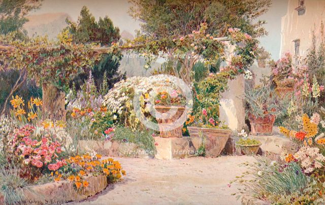 'An Italian Garden', c1903. Artist: George Samuel Elgood.