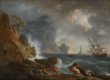 An Italian Harbour in Stormy Weather. Creator: Claude-Joseph Vernet