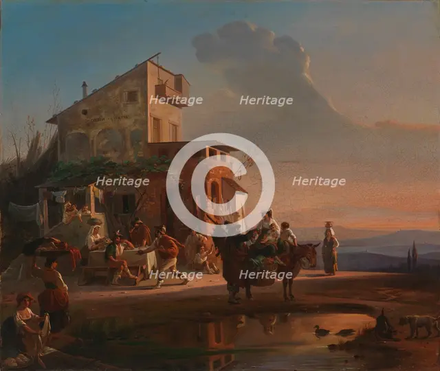 An Italian Inn, 1846. Creator: Robert Wilhelm Ekman.