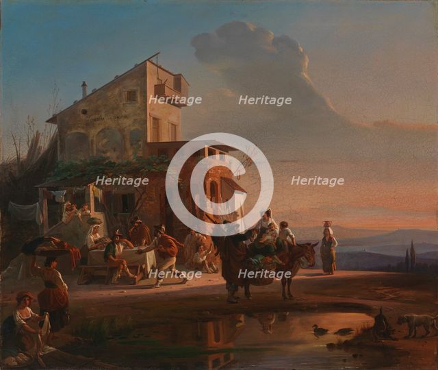 An Italian Inn, 1846. Creator: Robert Wilhelm Ekman.