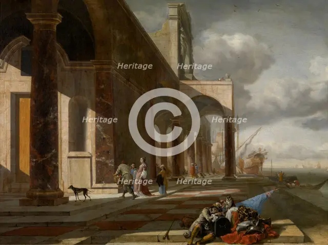 An Italian Seaport, c1640-1660. Creator: Jan Baptist Weenix.