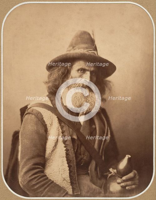 [An Italian Street Musician], ca. 1856. Creator: Gustave Le Gray.