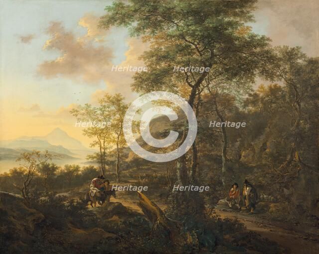 An Italianate Evening Landscape, c. 1650. Creator: Jan Dirksz Both.