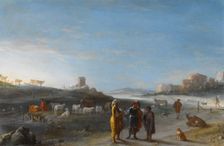 An Italianate Landscape with an Unidentified Subject from the Old Testament, c.1620-c.1627. Creator: Cornelis van Poelenburgh