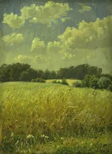 An oat field, 1865-1925. Creator: Hans Michael Therkildsen
