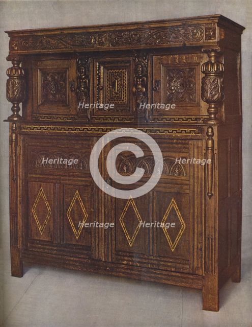 'An Oak Court Cupboard of James I's Reign', c1615, (1936). Artist: Unknown.