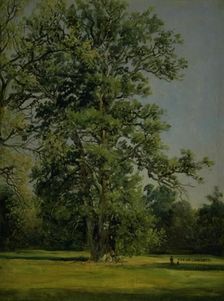 An Oak. View of the Garden at Wörlitz near Dessau, 1838. Creator: Johan Christian Dahl