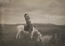 An oasis in the Badlands, c1905. Creator: Edward Sheriff Curtis