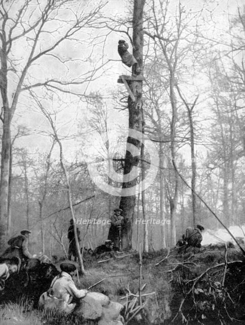 An observation point, 1915. Artist: Unknown