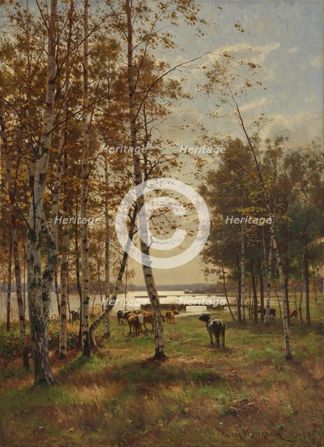 An October Day in aland, 1885. Creator: Victor Westerholm.