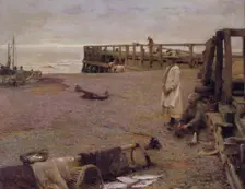 An October Morning 1885. Artist: Walter Frederick Osborne