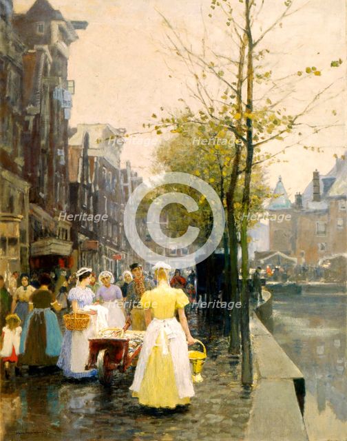 'An October Morning in Amsterdam', c1895. Artist: Hans Hermann